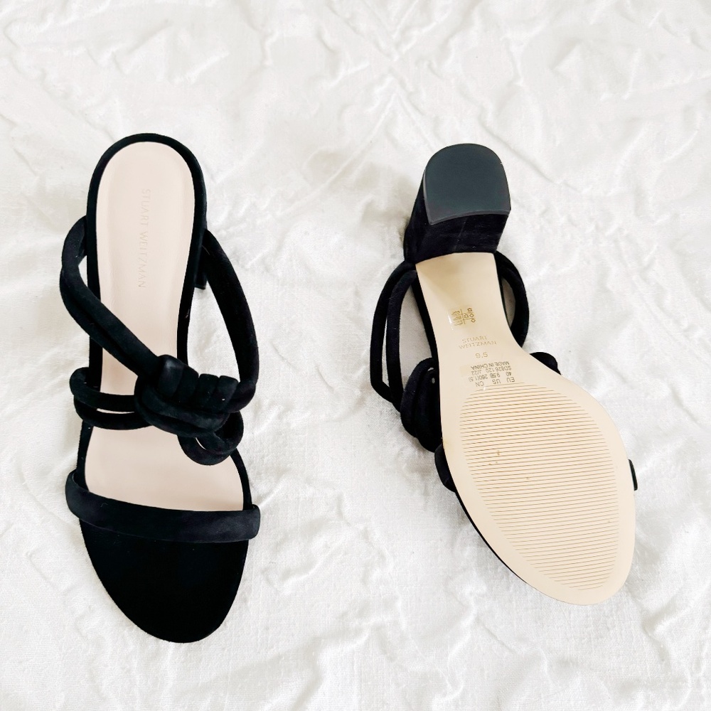 STUART WEITZMAN Twist Knot Block Heel Sandal Size… - image 5